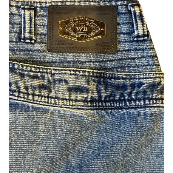 Vintage 80s Weathered Blues High Waisted Acid Wash Mom Jeans size large - Picture 9 of 16